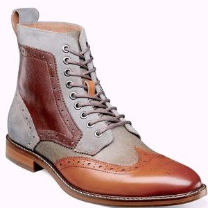 Stacy Adams | Men’s Wingtip Lace Up Boots | Size 15